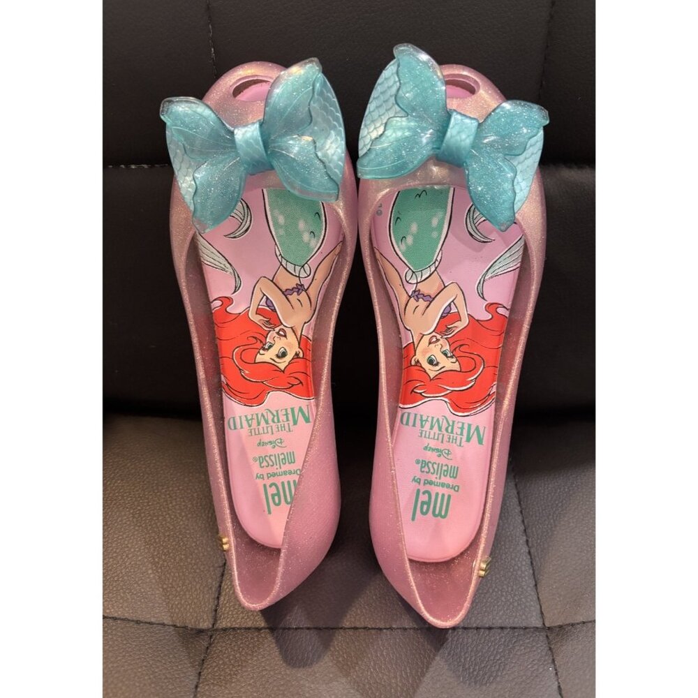 Mel Dreamed Melissa Disney Little Mermaid Ariel Pink/Blue Girls Shoes Size 2